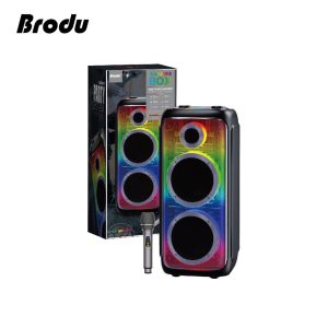 Bts-2369 Karaoke Portable Speaker Rgb Light Double 8 Inch